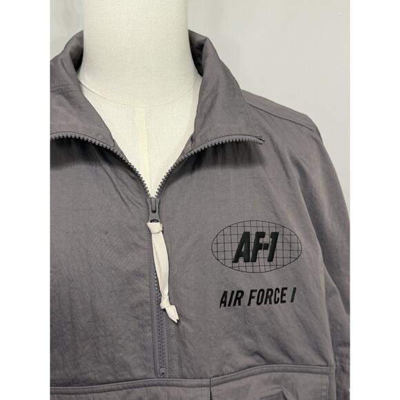 Nike Air Force 1 Utility Jacket Gunsmoke Gray BQ0034-056 Streetwear Anorak AF1 L - Picture 3 of 5